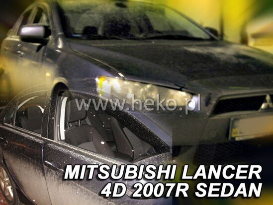 Deflektory - Mitsubishi Lancer od 2008 (+zadné)