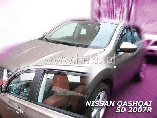 Deflektory - Nissan Qashqai 2007-2014 (+zadné)