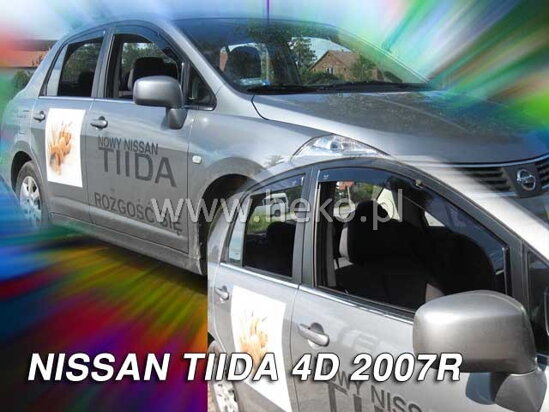 Deflektory - Nissan Tiida Sedan 2004-2012 (+zadné)