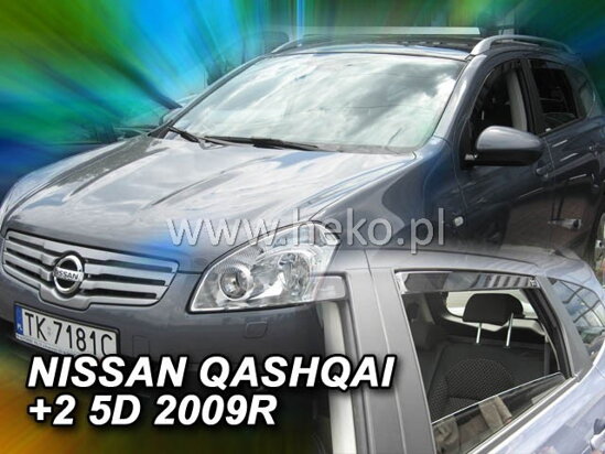 Deflektory - Nissan Qashqai +2 2008-2014 (+zadné)