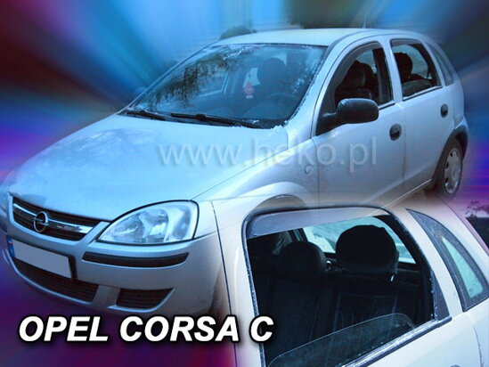 Deflektory - Opel Corsa C 2000-2006 (+zadné)