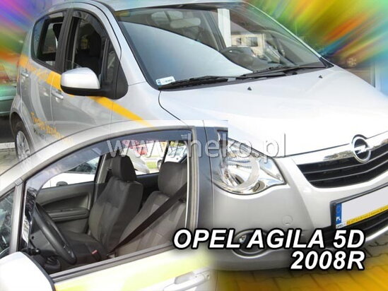 Deflektory - Opel Agila B 2008-2014 (predné)