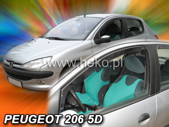Deflektory - Peugeot 206 5-dverí 1998-2012 (predné)