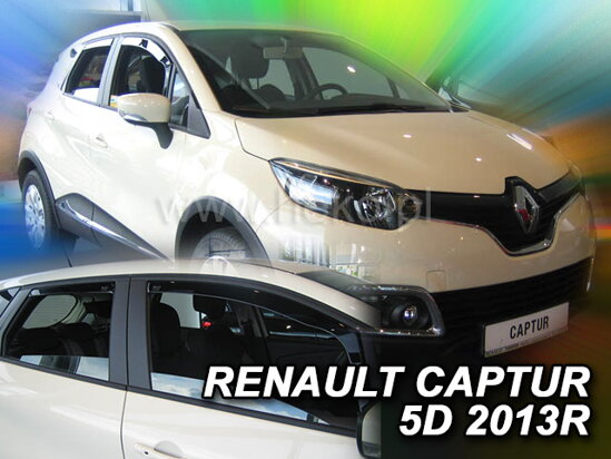 Deflektory - Renault Captur 2012-2019 (+zadné)