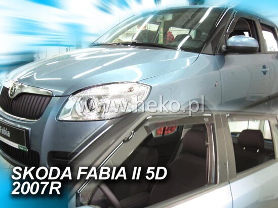 Deflektory - Škoda Fabia II 2007-2014 (predné)