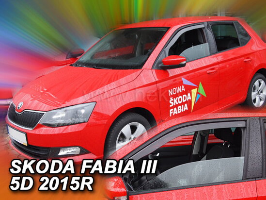 Deflektory - Škoda Fabia III Htb od 2014 (predné)