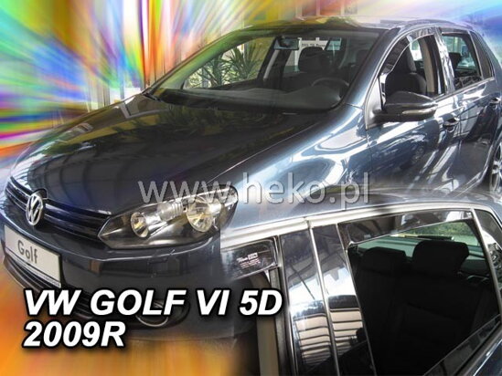 Deflektory - VW Golf VI Htb 5-dverí 2008-2012 (+zadné)