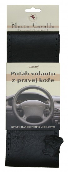 Poťah volantu z pravej kože Maria Cavallo - Čierny