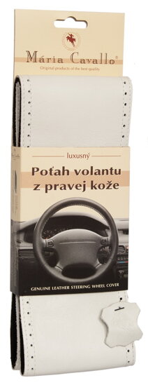 Poťah volantu z pravej kože Maria Cavallo - Biely