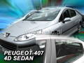 Deflektory - Peugeot 407 Sedan 2004-2010 (+zadné)