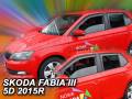 Deflektory - Škoda Fabia III Htb od 2014 (+zadné tvar L)
