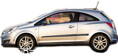 Ochranná lišta dverí - Opel Corsa D 3-dvere 2006-2014