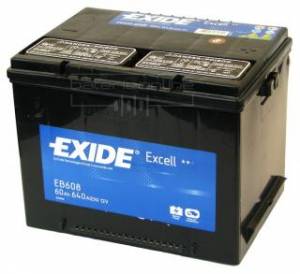 Autobatéria Exide Excell 12V 60Ah 640A Ľavá - EB608