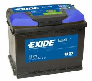 Autobatéria Exide Excell 12V 62Ah 540A Ľavá - EB621