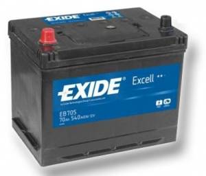 Autobatéria Exide Excell 12V 70Ah 540A Ľavá - EB705