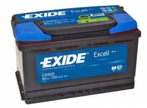 Autobatéria Exide Excell 12V 80Ah 640A - EB800