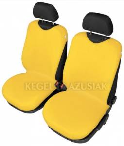 Autotričká na predné sedačky z bavlny - Žlté 2ks