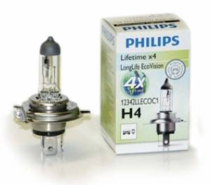 PHILIPS LongLife Ecovision 12V H4 60/55W P43T - 1ks