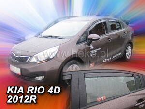Deflektory - Kia Rio Sedan 2012-2017 (+zadné)