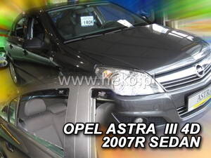 Deflektory - Opel Astra H Sedan 2004-2014 (+zadné)