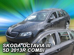 Deflektory - Škoda Octavia III Combi 2013-2020 (+zadné)