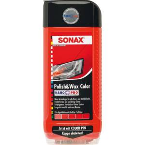 Farebná leštenka Sonax Polish & Wax Color - červená